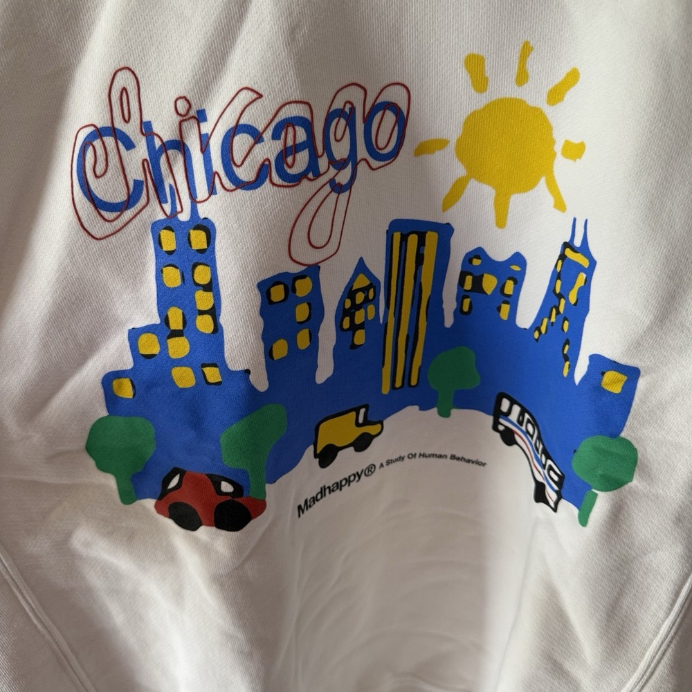 Madhappy Chicago Exclusive Fleece Crewneck Sweatshirt Unisex‎ Size XS New NLA
